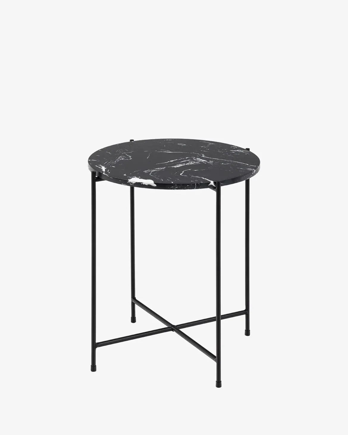 Light sidebord Sort marmor