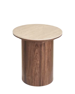 Livano hjørnebord rundt Keramik Ø45 cm