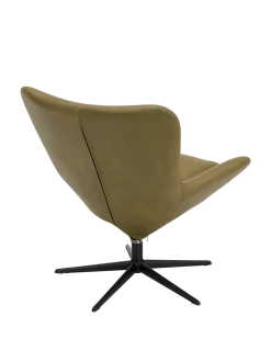 Lotus lænestol Grøn læder