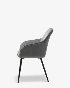 Milton spisebordsstol Grå velour