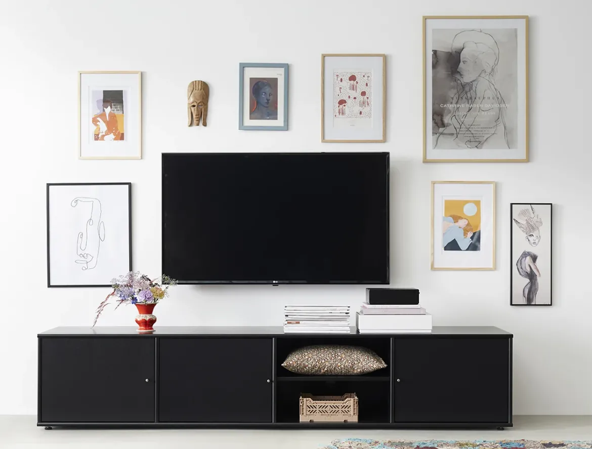 Mistral TV-bord Sortbejdset eg