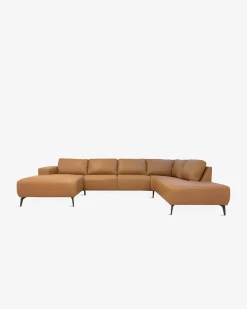 Modu byggesofa Lys cognac læder