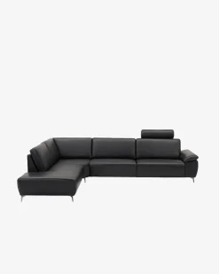 Modu hjørnesofa m/openend Sort læder