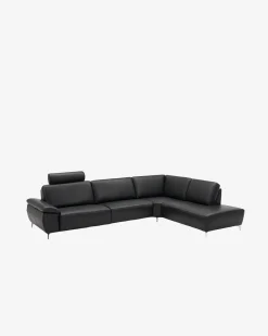 Modu hjørnesofa m/open end Sort læder