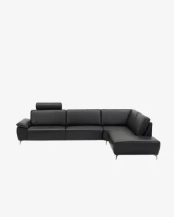 Modu hjørnesofa m/open end Sort læder