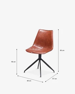 Nava spisebordsstol Cognac
