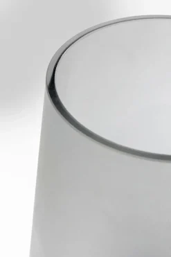 Noble ring vase Mat grå glas