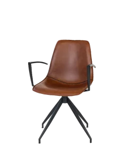 Noor spisebordsstol m. arm Cognac