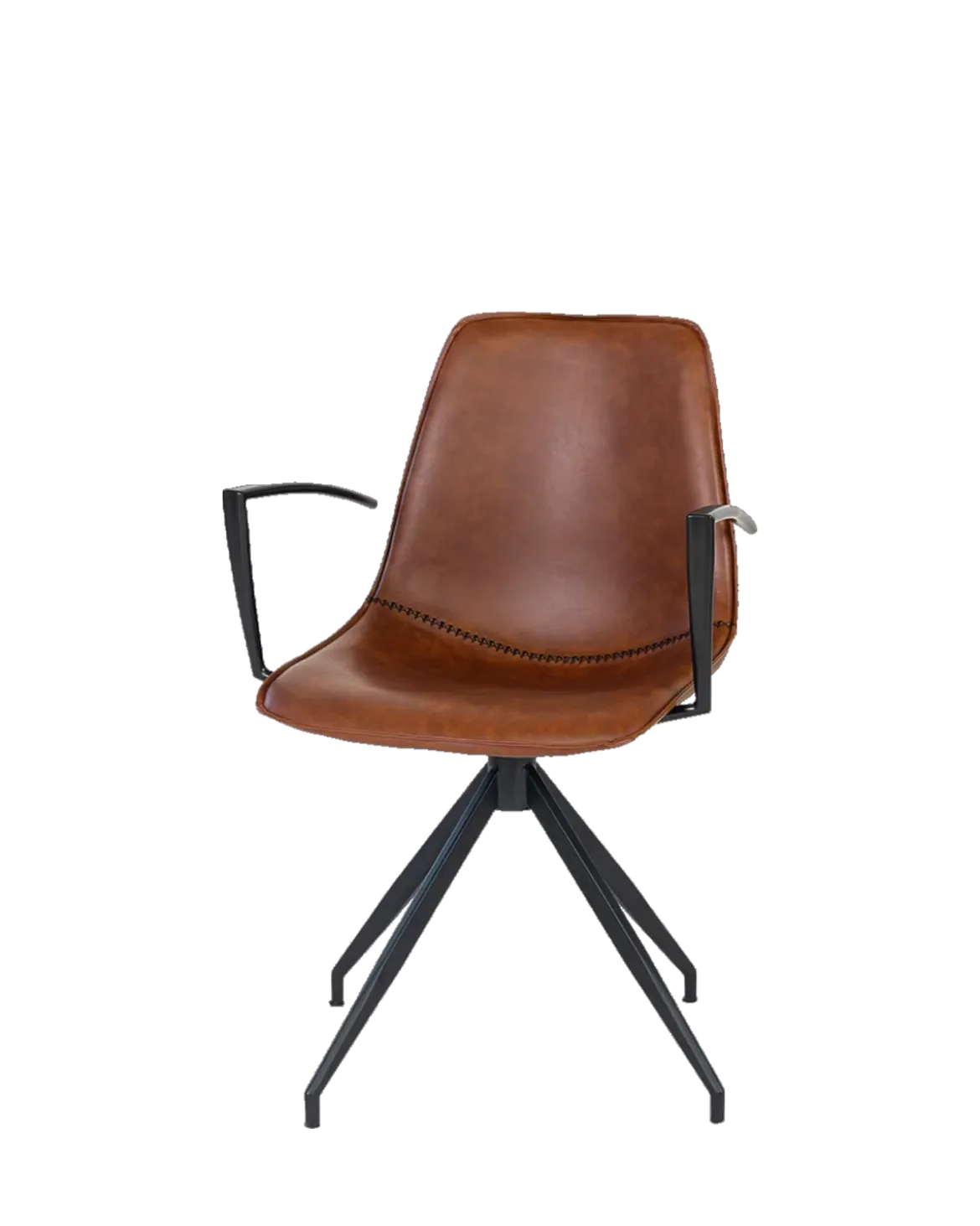 Noor spisebordsstol m. arm Cognac