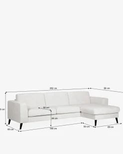 Nova Modular Sofa m/chaiselong Cream