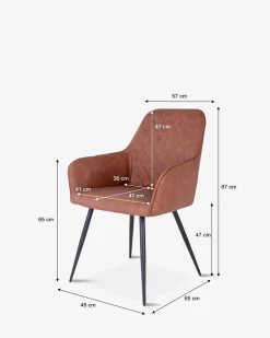 Olly spisebordsstol Cognac
