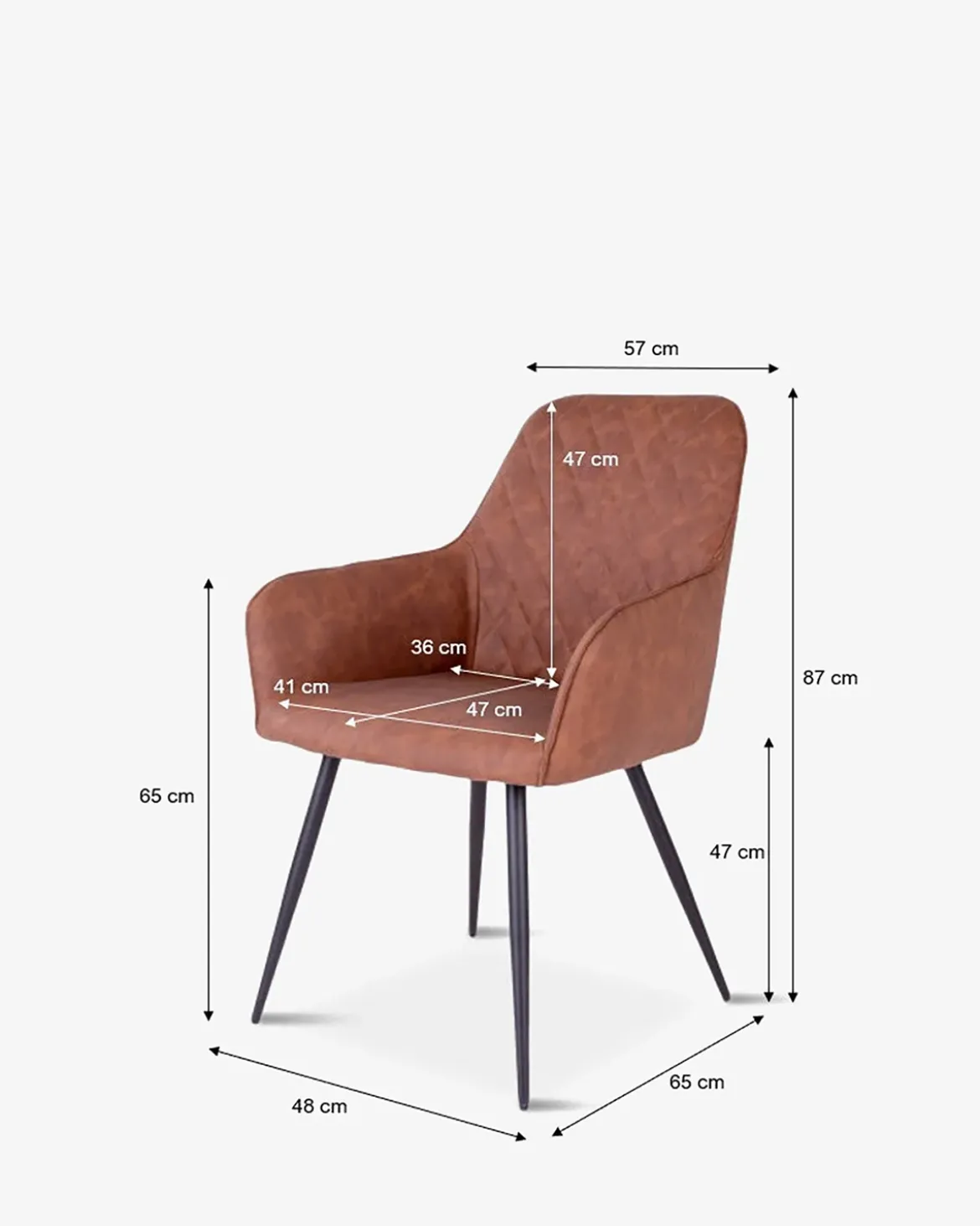 Olly spisebordsstol Cognac