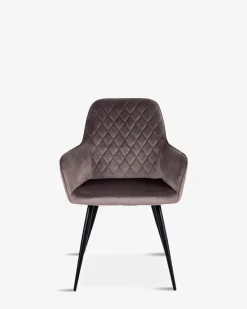 Olly spisebordsstol Gråbrun velour