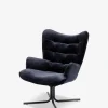 Oscar drejestol Sort velour