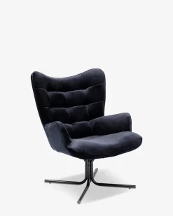 Oscar drejestol Sort velour