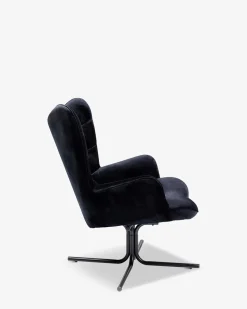 Oscar drejestol Sort velour
