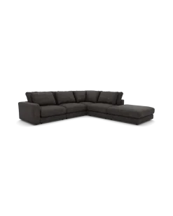 Rio hjørnesofa Højrevendt med stor pufafslutning