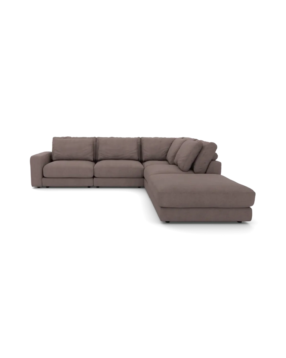 Rio hjørnesofa Højrevendt med stor pufafslutning