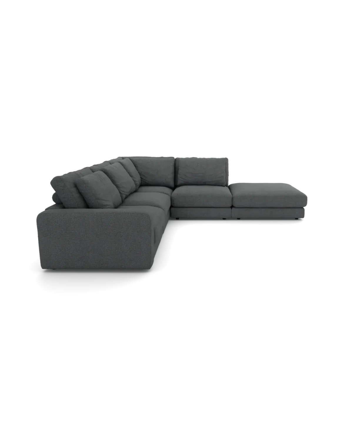 Rio hjørnesofa Højrevendt med stor pufafslutning