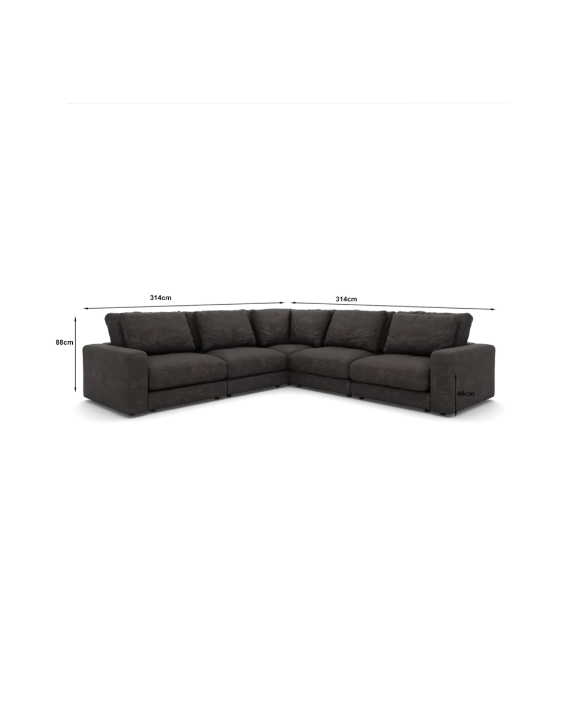 Rio hjørnesofa Vendbar symmetrisk opstilling