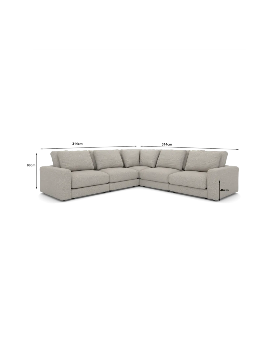 Rio hjørnesofa Vendbar symmetrisk opstilling