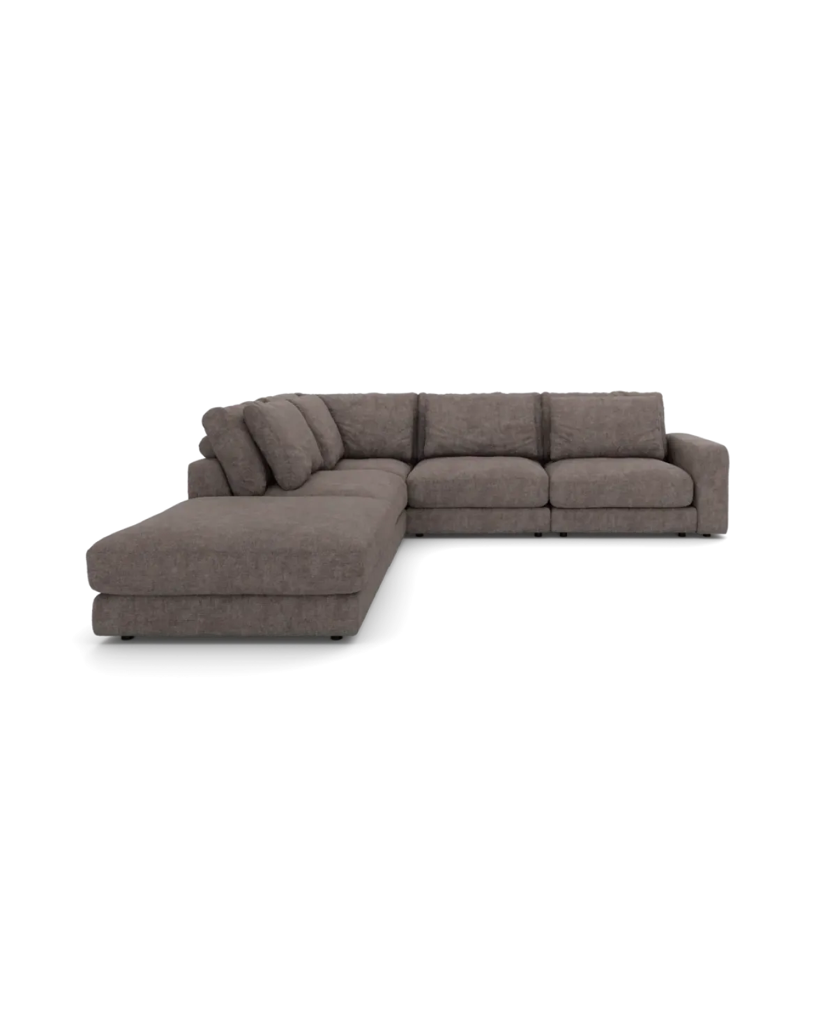 Rio hjørnesofa Venstrevendt med stor pufafslutning