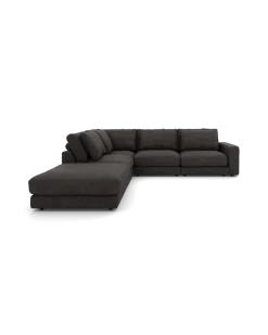 Rio hjørnesofa Venstrevendt med stor pufafslutning