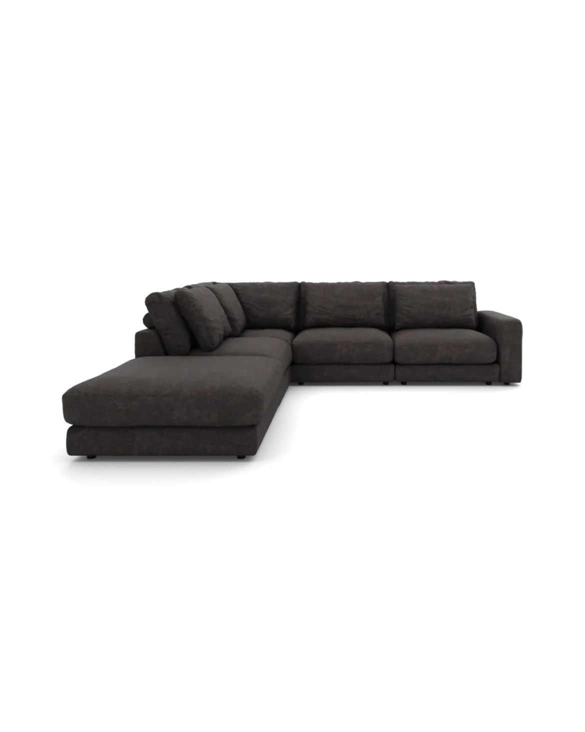 Rio hjørnesofa Venstrevendt med stor pufafslutning