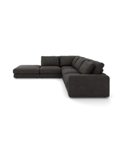 Rio hjørnesofa Venstrevendt med stor pufafslutning