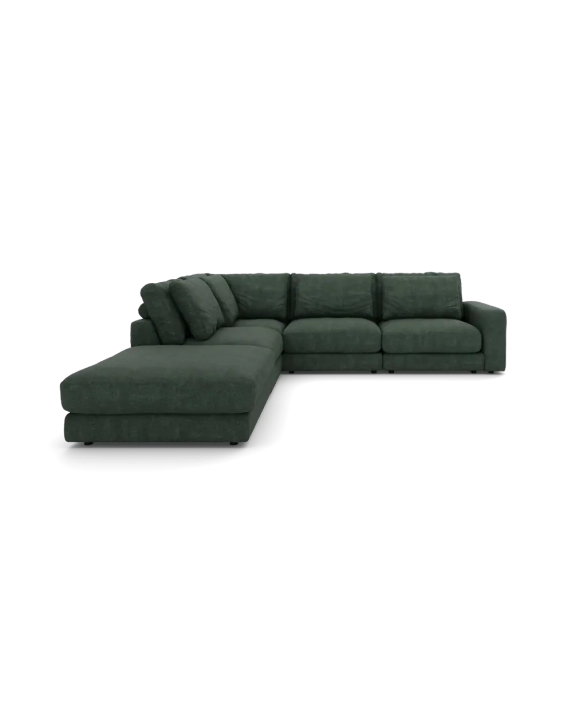 Rio hjørnesofa Venstrevendt med stor pufafslutning