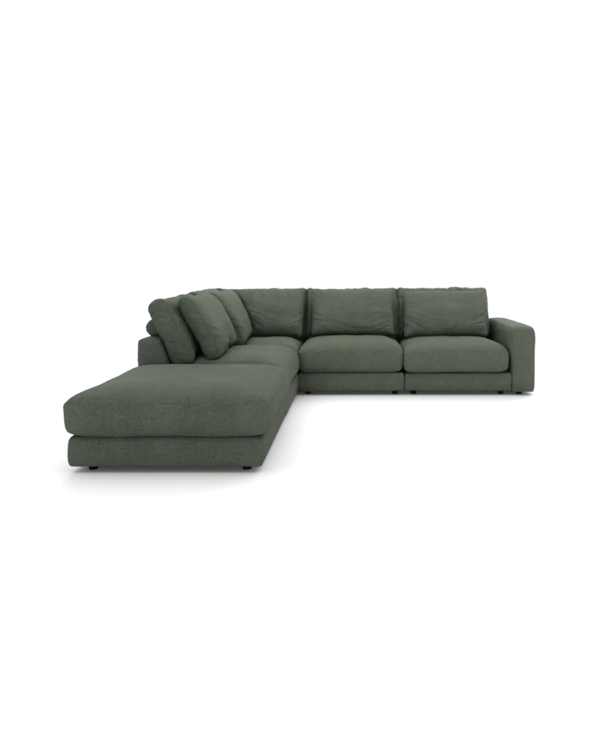 Rio hjørnesofa Venstrevendt med stor pufafslutning