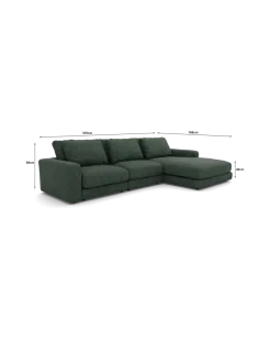 Rio Sofa Med chaiselong højre og bred arm