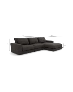 Rio Sofa Med chaiselong højre og bred arm