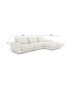 Rio Sofa Med chaiselong højre og bred arm