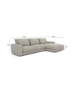 Rio Sofa Med chaiselong højre og bred arm