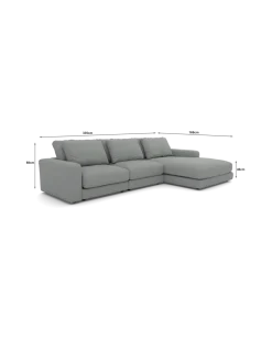 Rio Sofa Med chaiselong højre og bred arm