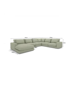 Rio U-sofa Højrevendt med chaiselong