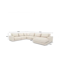Rio U-sofa Venstrevendt med chaiselong