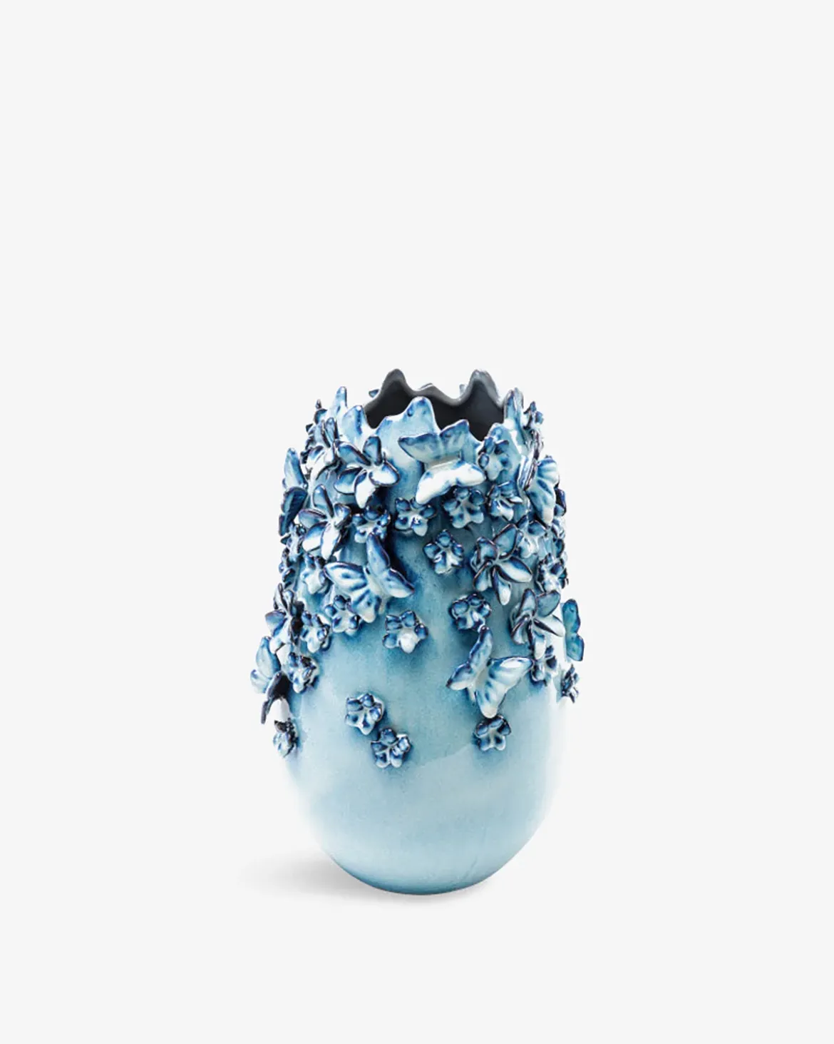Sommerfugle vase Lys blå