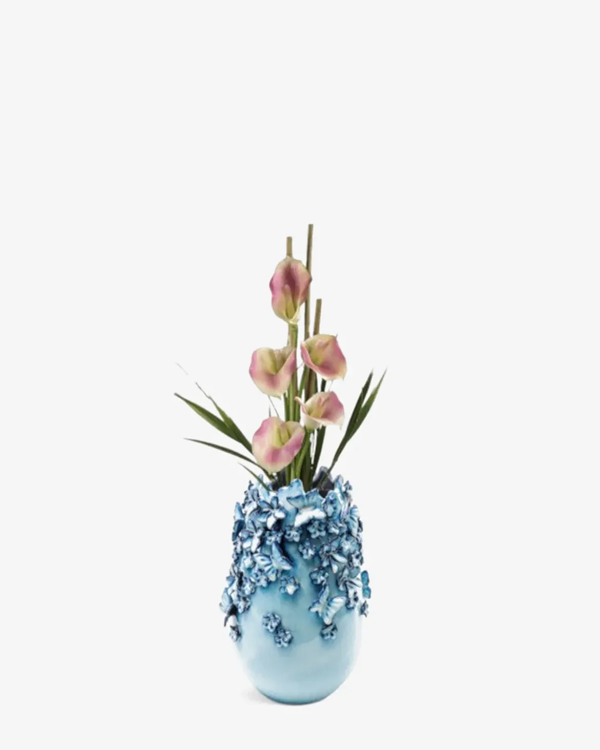 Sommerfugle vase Lys blå