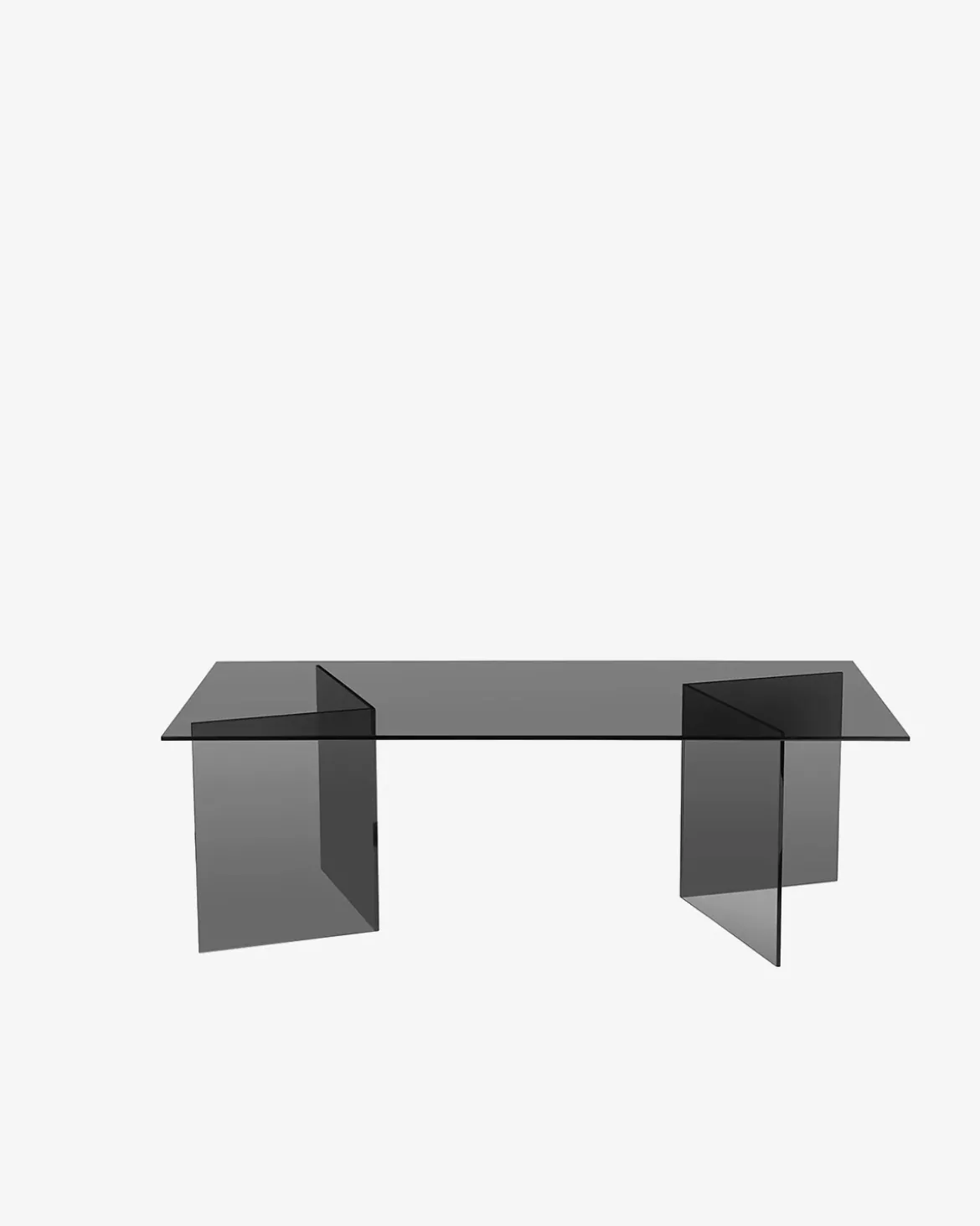 Venice sofabord Røgfarvet sort glas