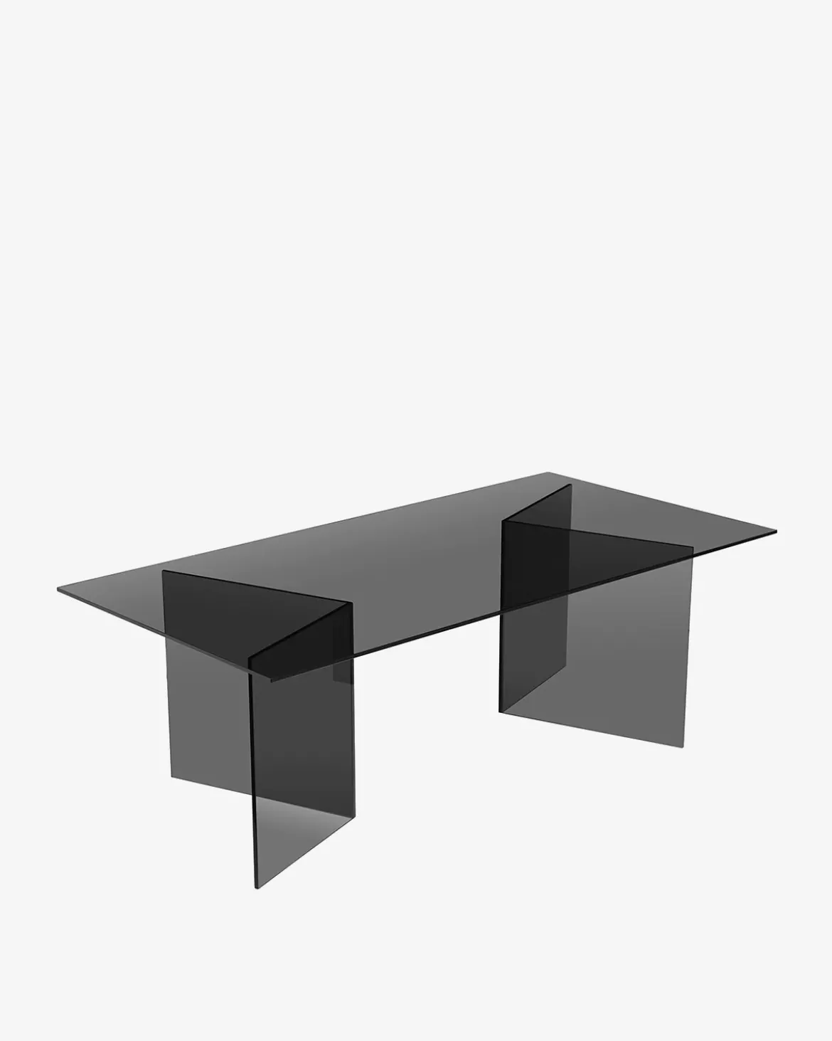 Venice sofabord Røgfarvet sort glas