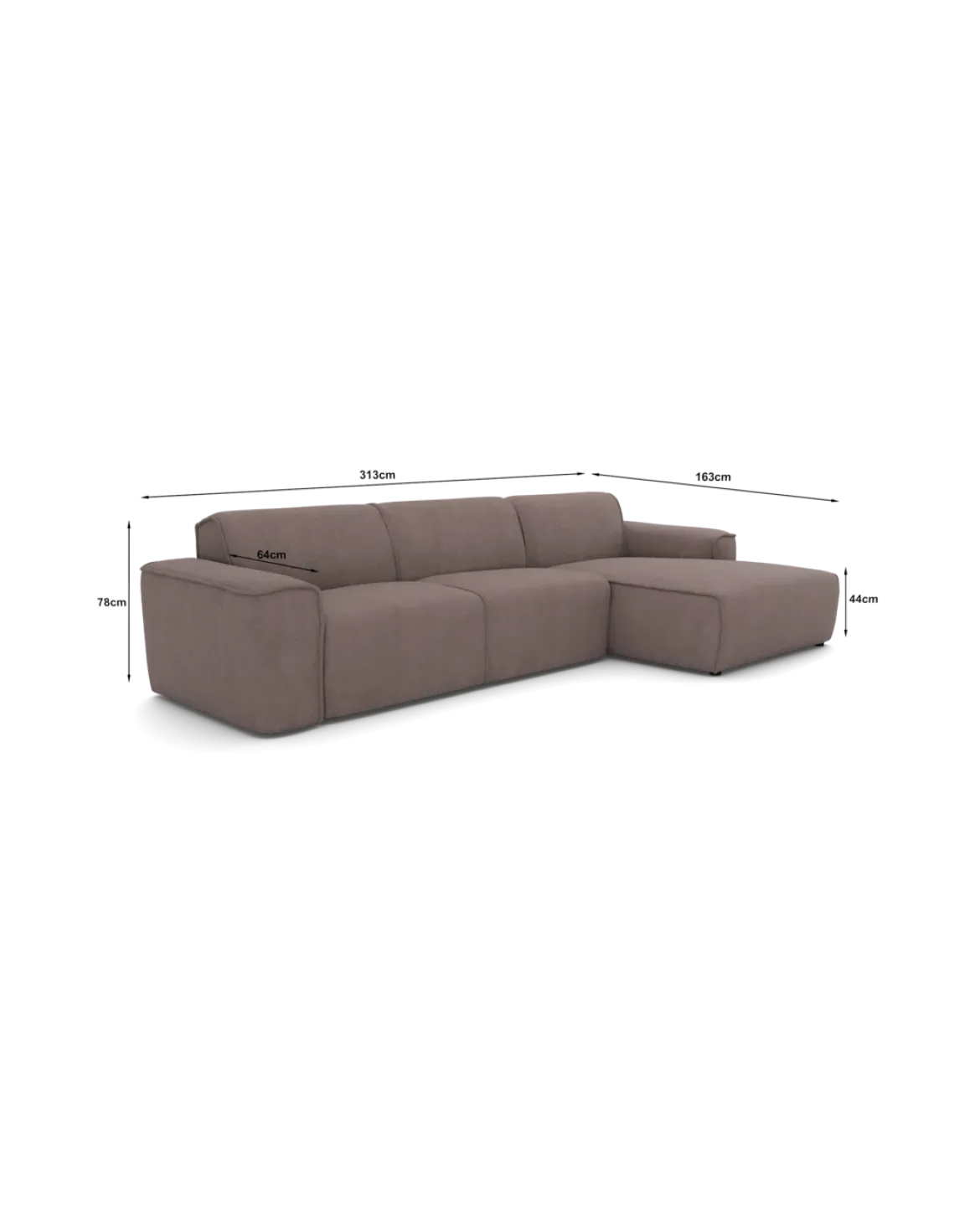 Vilanova Chaiselongsofa Højrevendt