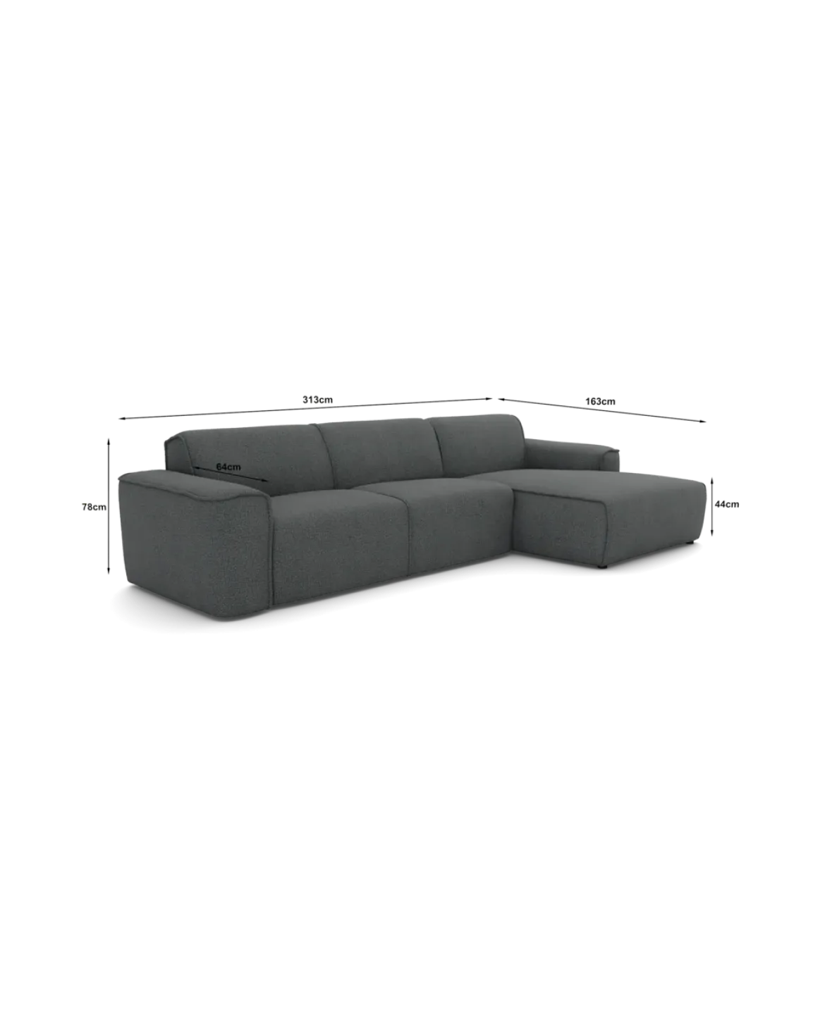 Vilanova Chaiselongsofa Højrevendt