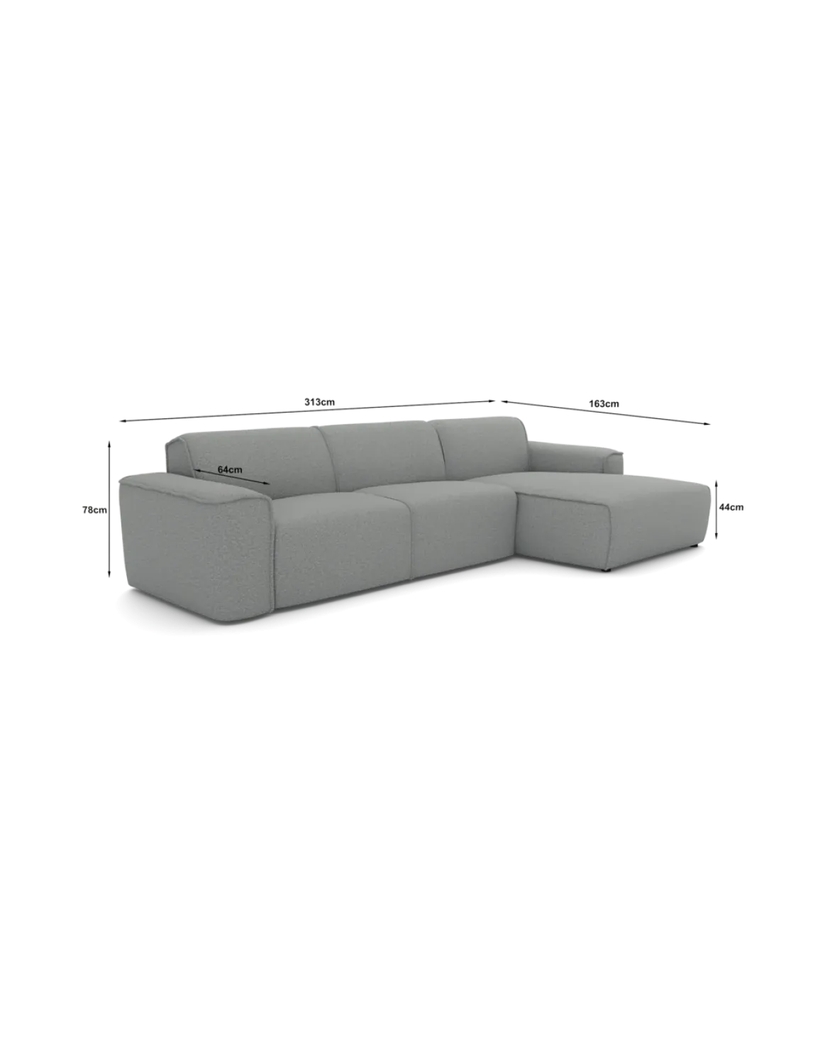 Vilanova Chaiselongsofa Højrevendt