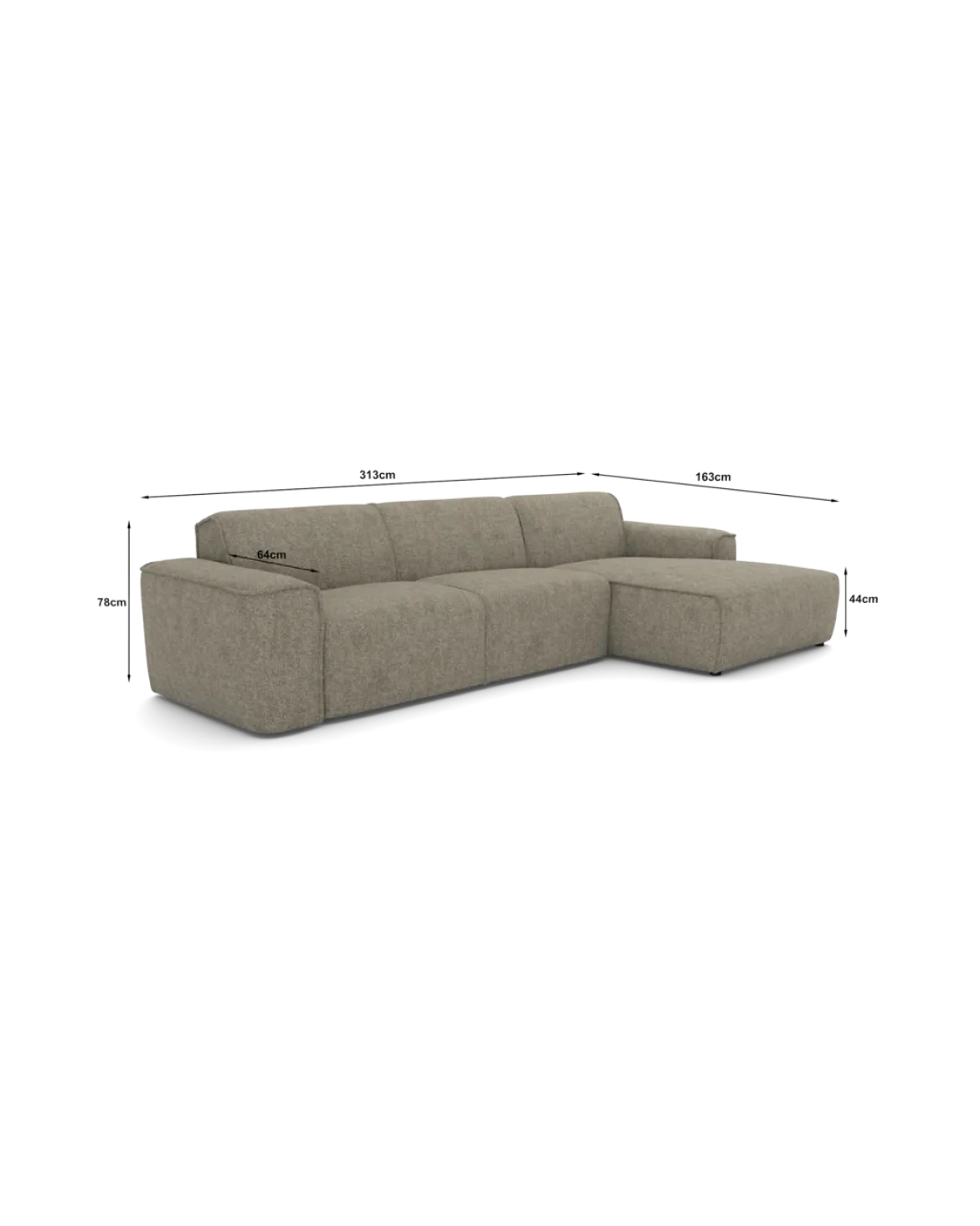 Vilanova Chaiselongsofa Højrevendt
