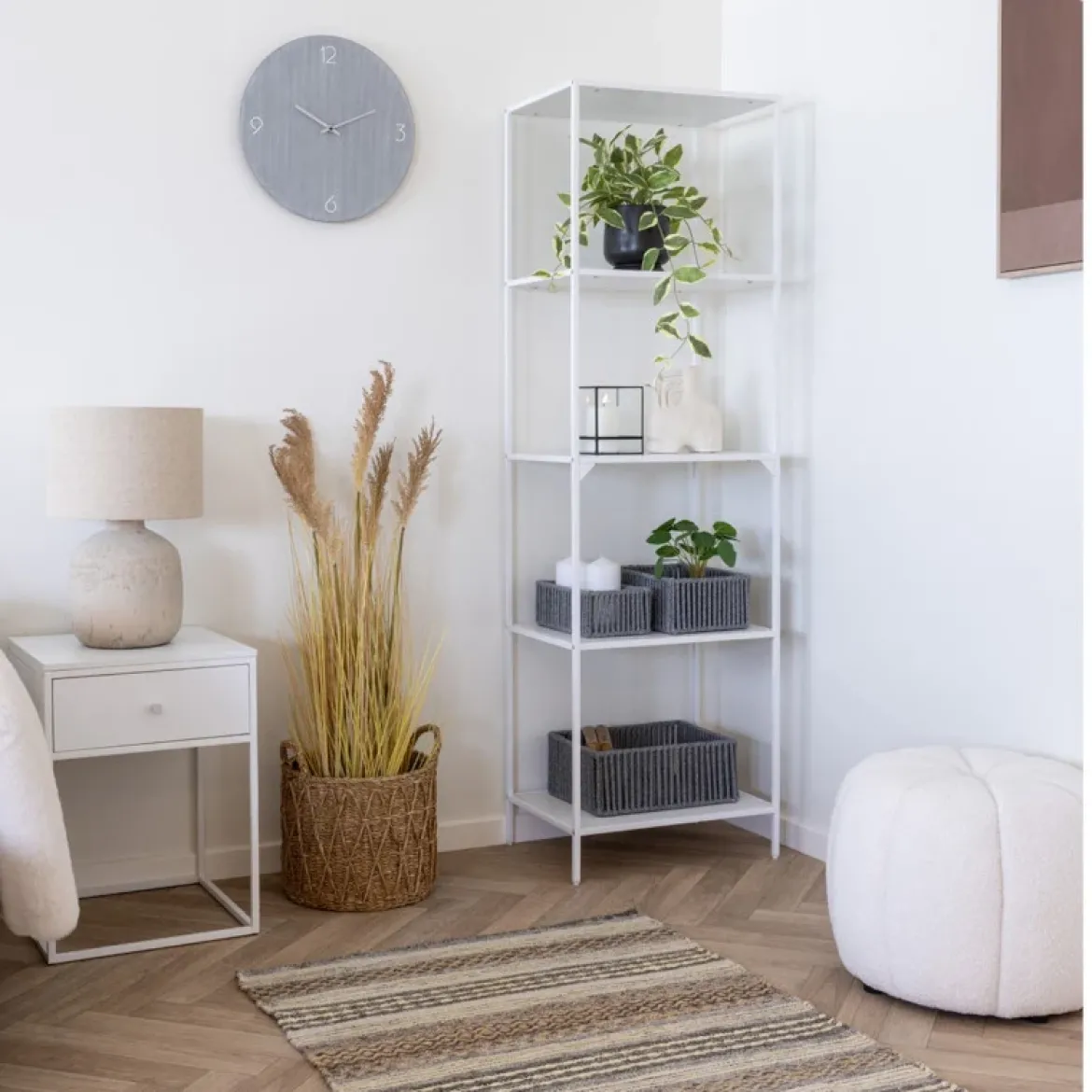 Vista reol 5 hylder Hvid