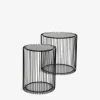 Wire sidebord Sort 2/sæt