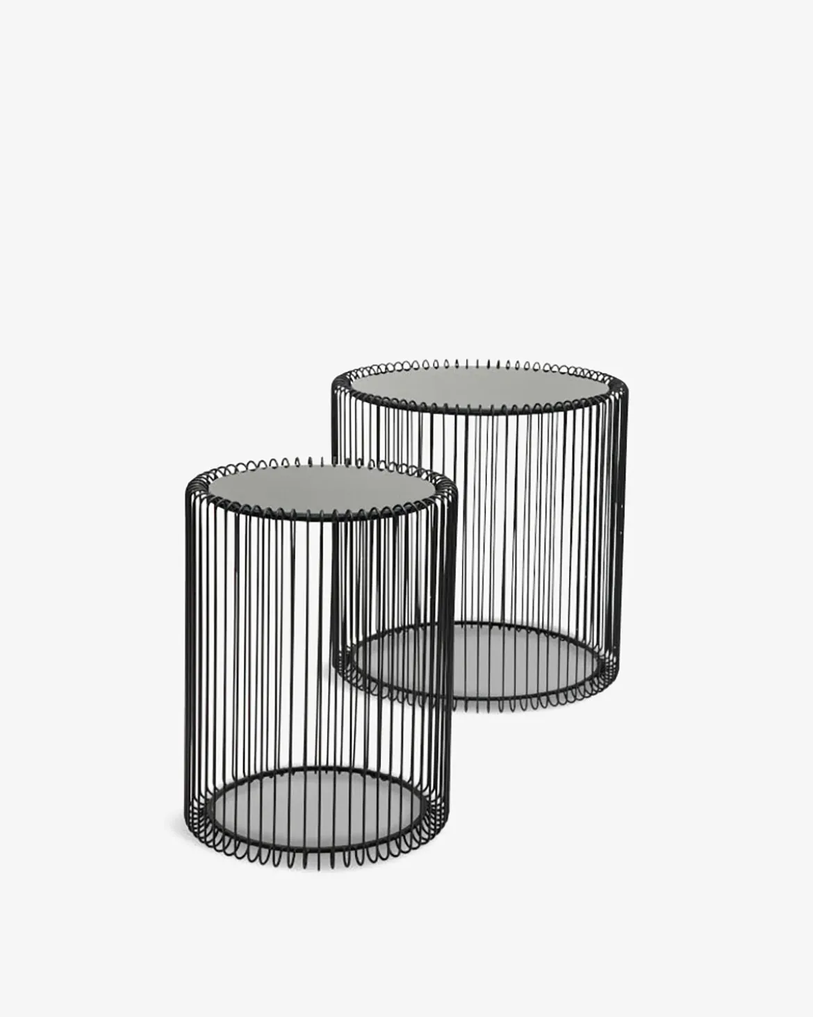 Wire sidebord Sort 2/sæt