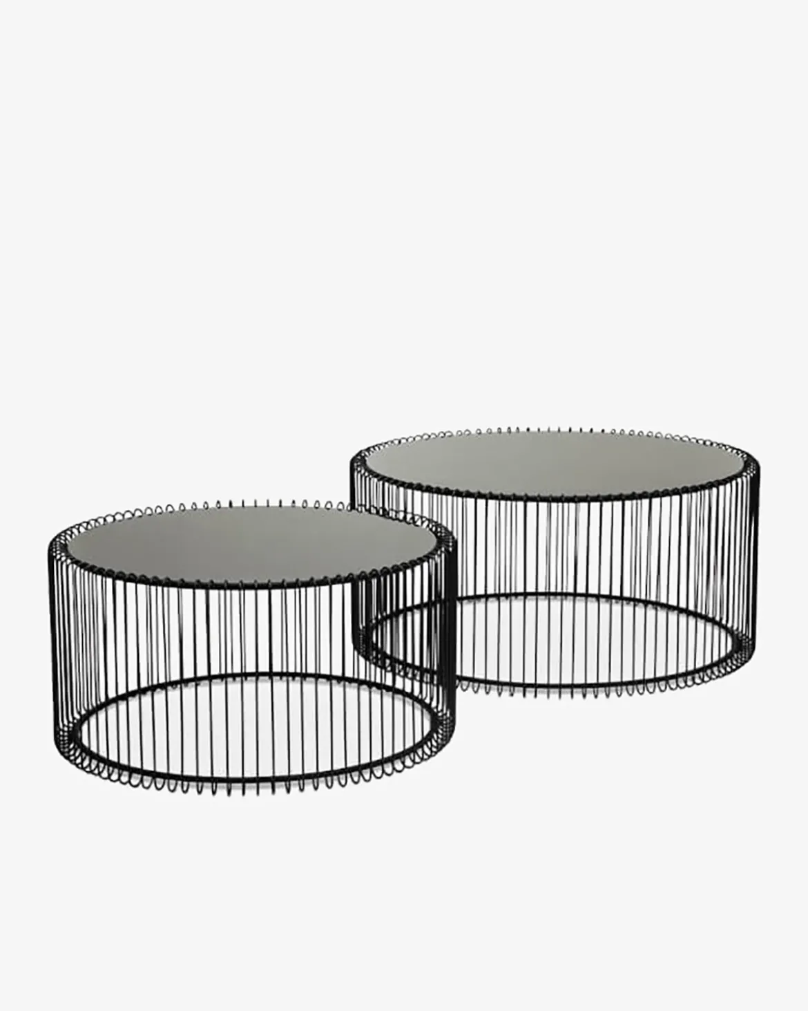 Wire sofabordssæt Sort